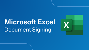 Microsoft Excel Document Signing with excel logo